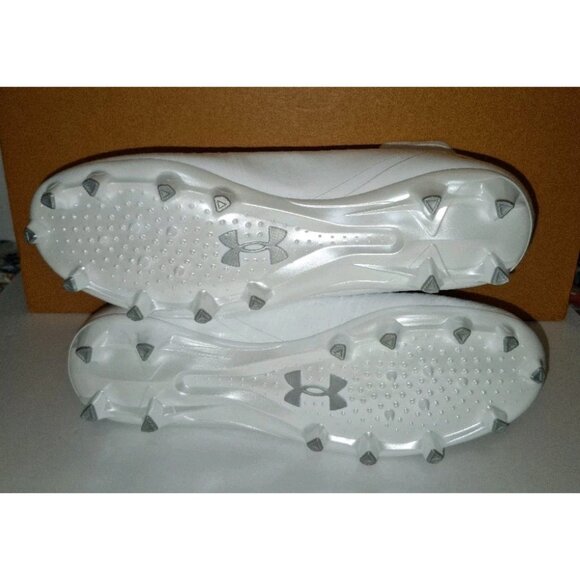 UNDER ARMOUR HIGHLIGHT 2 MC KNIT WHITE FOOTBALL CLEATS MEN\'S SIZE 9.5 NEW main image 2